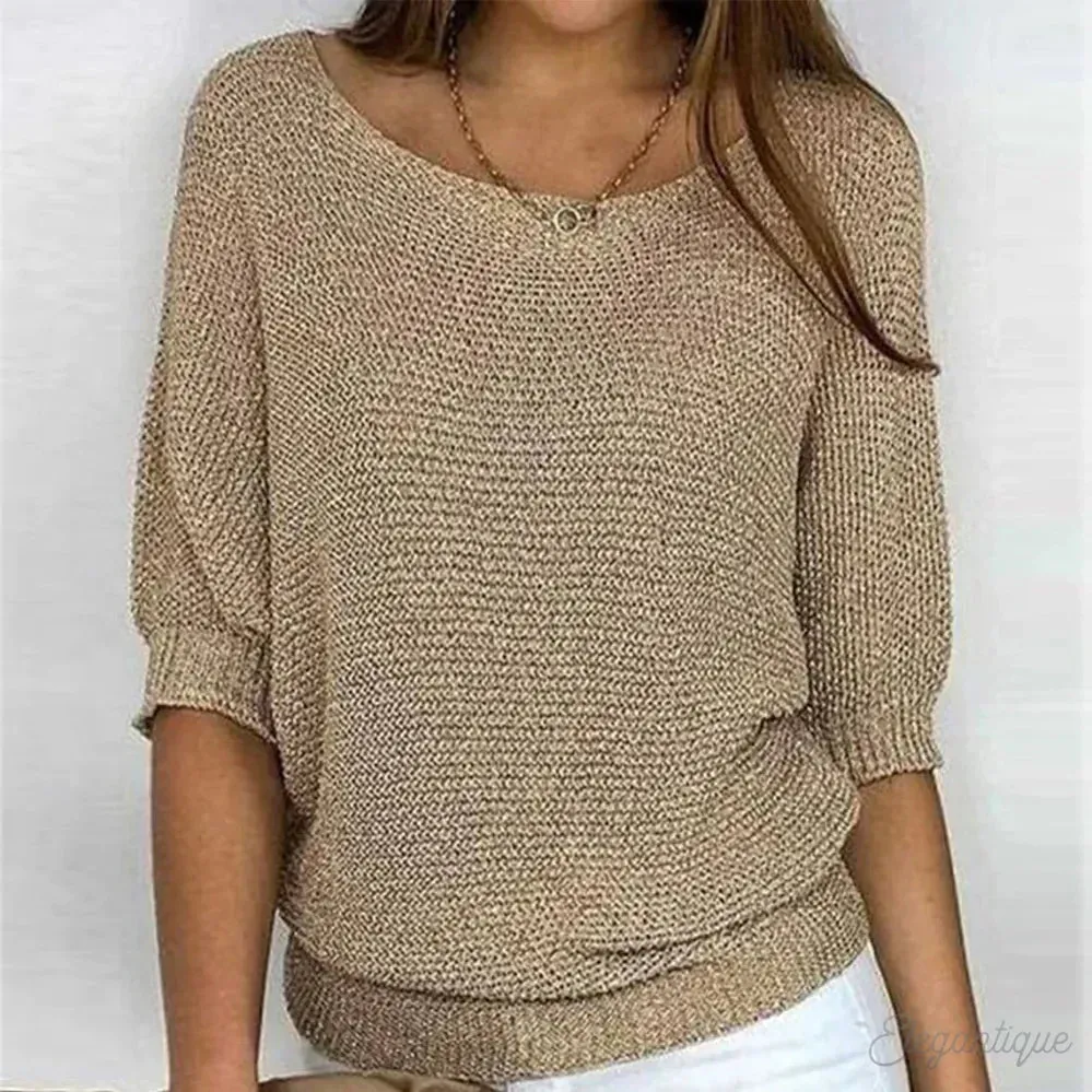 Zoey | Knitted Casual Women's Sweater - Comfortable and Stylish Sweater