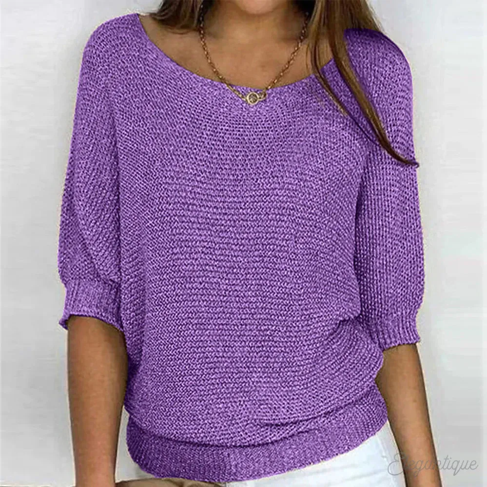 Zoey | Knitted Casual Women's Sweater - Comfortable and Stylish Sweater
